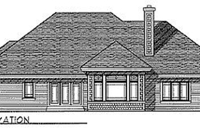 Dream House Plan - Exterior - Rear Elevation for Traditional House Plan #70-305 - 3 bed, 2.5 bath