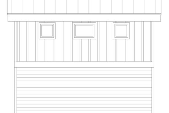 Exterior - Rear Elevation for Contemporary House Plan #932-432, 1 bath