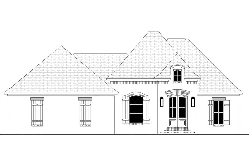Architectural House Design - Exterior - Front Elevation 5 for European House Plan #430-90 - 3 bed, 2 bath