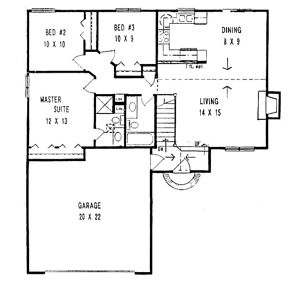 House Blueprint - Traditional Floor Plan - Main Floor Plan #58-102