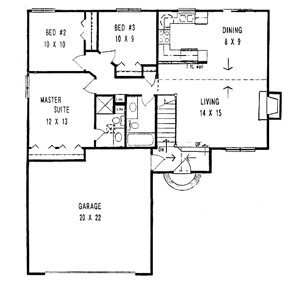 Home Plan - Traditional Floor Plan - Main Floor Plan #58-102