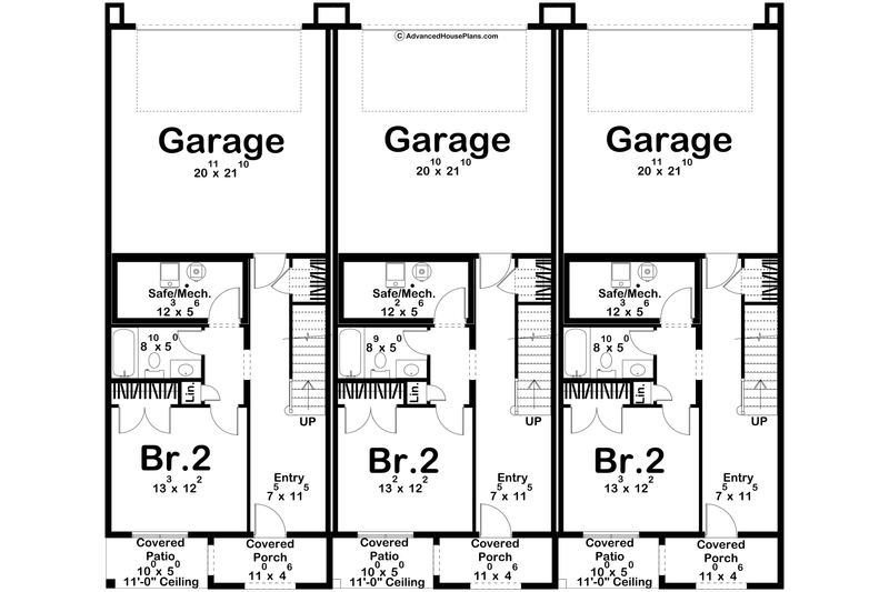 Home Plan - Floor Plan - Main Floor for Cottage House Plan #455-722 - 4 bed, 4.5 bath