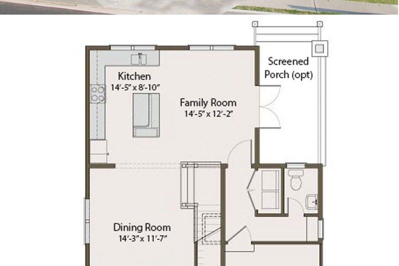 Architectural House Design - Craftsman Bungalow floor plan and elevation #461-25