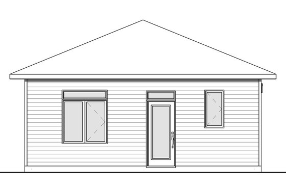 Exterior - Rear Elevation for Contemporary House Plan #23-2299 - 2 bed, 1 bath