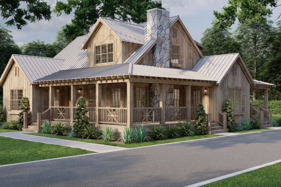 Exterior - Front Elevation 7 for Country House Plan #923-406 - 3 bed, 2.5 bath