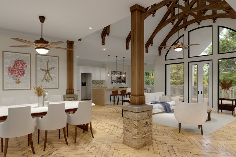 Dream House Plan - Interior - Dining Room for Craftsman House Plan #54-381 - 4 bed, 3.5 bath