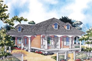 Country Exterior - Front Elevation Plan #930-77