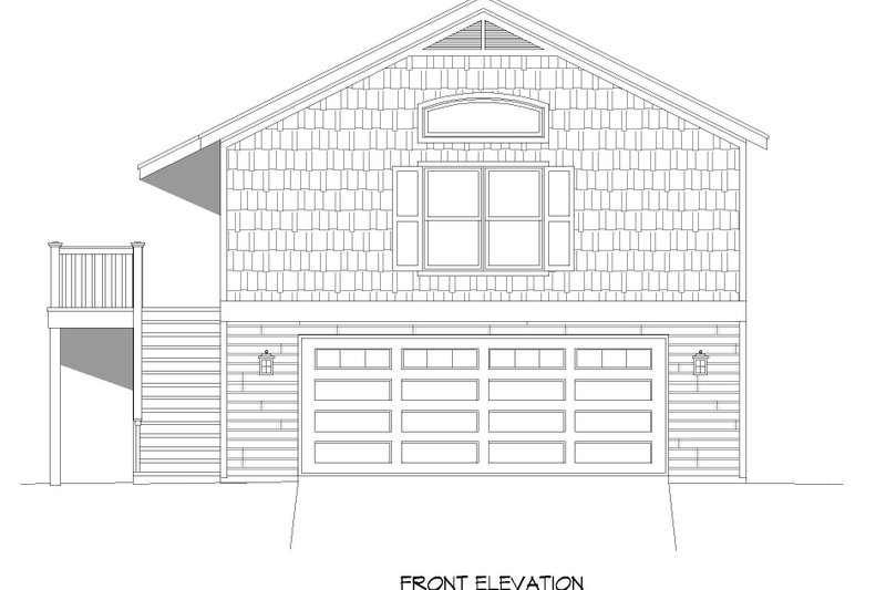 Home Plan - Exterior - Front Elevation 3 for Country House Plan #932-253 - 1 bed, 1 bath