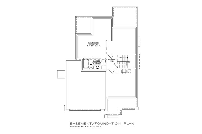 Dream House Plan - Floor Plan - Lower Floor for Modern House Plan #1100-30 - 3 bed, 2.5 bath