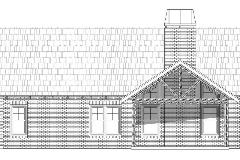 Dream House Plan - Exterior - Rear Elevation for Southern House Plan #932-80 - 3 bed, 2.5 bath