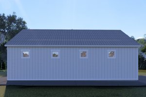 Exterior - Rear Elevation for Barndominium House Plan #1060-232, 1 bath