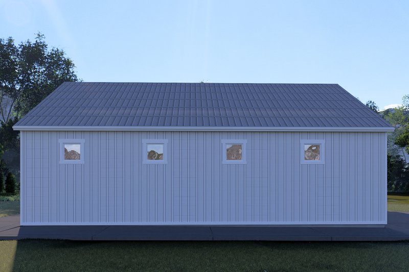 Home Plan - Exterior - Rear Elevation for Barndominium House Plan #1060-232, 1 bath