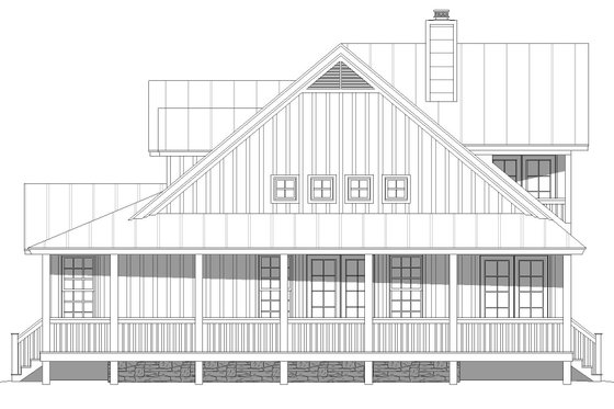 Exterior - Other Elevation 1 for Country House Plan #932-145 - 4 bed, 3.5 bath