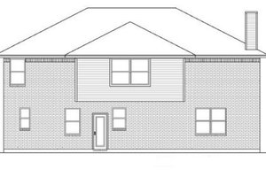 Exterior - Rear Elevation for European House Plan #84-319 - 4 bed, 2.5 bath