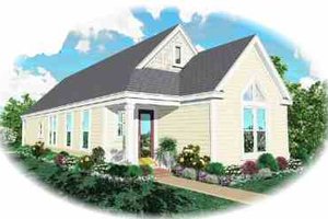 Cottage Exterior - Front Elevation Plan #81-187