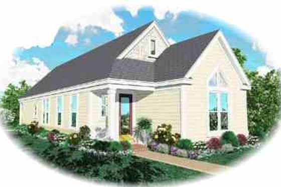 Exterior - Front Elevation for Cottage House Plan #81-187 - 3 bed, 2 bath