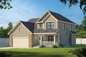 Craftsman Exterior - Front Elevation Plan #20-1776