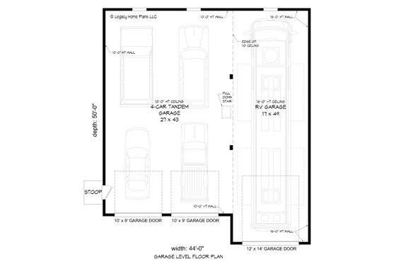 Floor Plan - Main Floor for Traditional House Plan #932-680, 0 bath