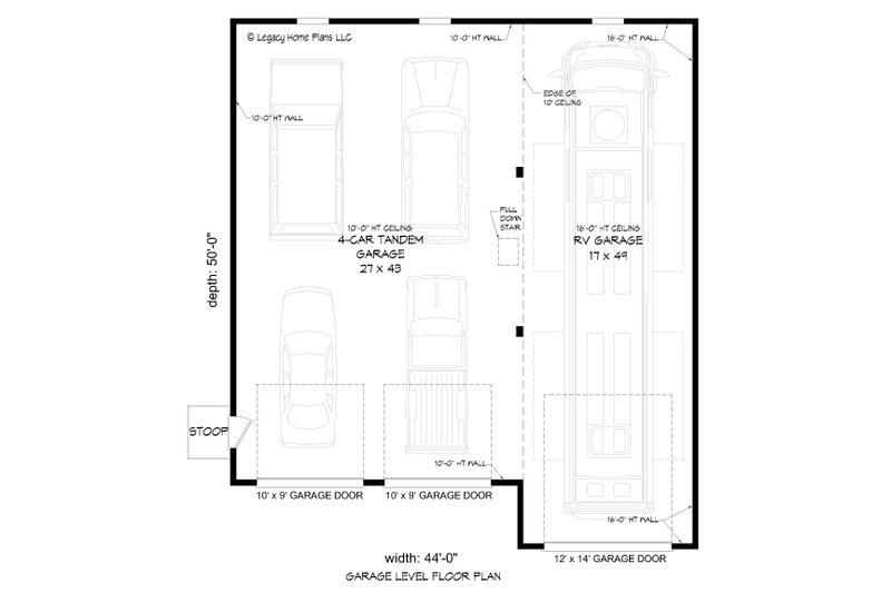 House Blueprint - Floor Plan - Main Floor for Traditional House Plan #932-680, 0 bath