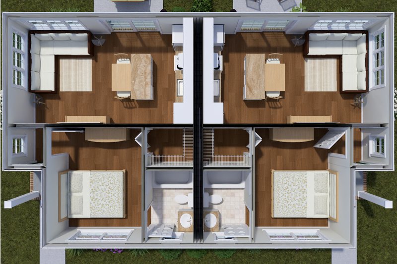 Architectural House Design - Floor Plan - Main Floor 1 for Cottage House Plan #513-2423 - 1 bed, 1 bath
