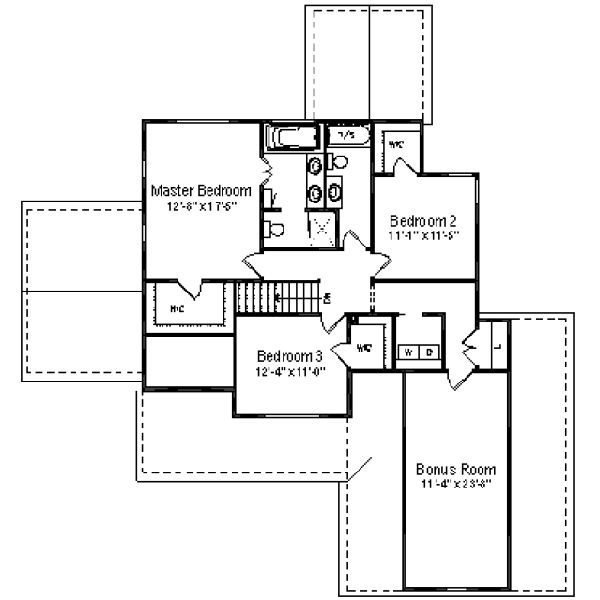 Craftsman Floor Plan - Upper Floor Plan #49-111