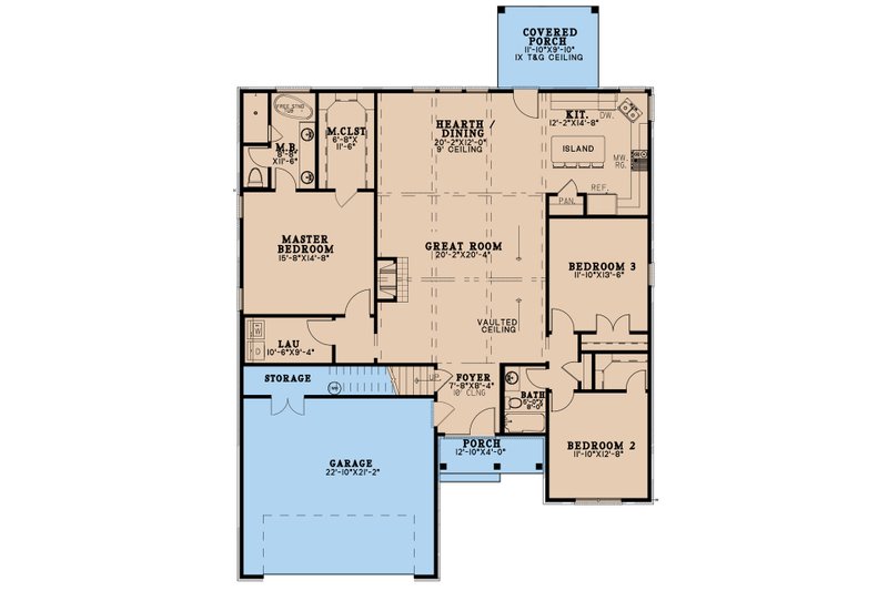 Dream House Plan - Floor Plan - Main Floor for European House Plan #923-264 - 3 bed, 2 bath