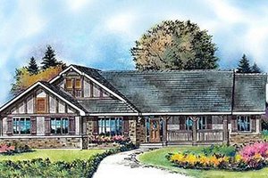 Exterior - Front Elevation 5 for Country House Plan #427-14 - 4 bed, 2.5 bath