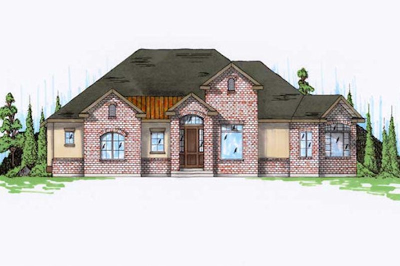 Dream House Plan - Traditional Exterior - Front Elevation Plan #5-257