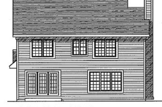 Exterior - Rear Elevation for Traditional House Plan #70-176 - 3 bed, 2.5 bath