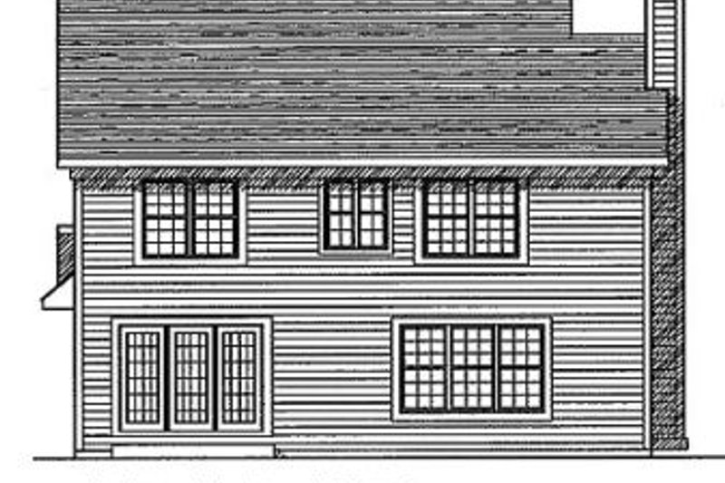 Dream House Plan - Exterior - Rear Elevation for Traditional House Plan #70-176 - 3 bed, 2.5 bath