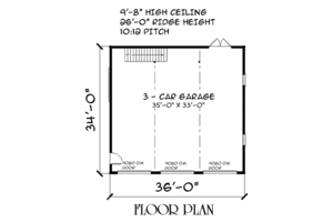 Floor Plan - Main Floor for Country House Plan #75-211, 0 bath