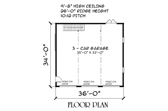 Floor Plan - Main Floor for Country House Plan #75-211, 0 bath