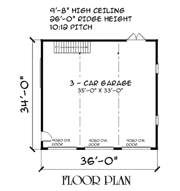 Country Floor Plan - Main Floor Plan #75-211