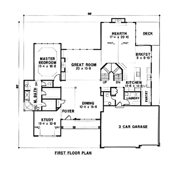 Traditional Floor Plan - Main Floor Plan #67-149