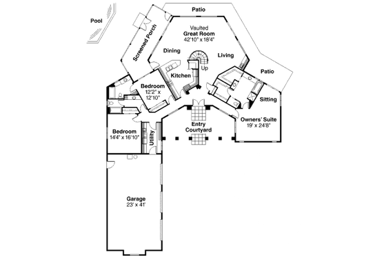 Floor Plan - Main Floor for Traditional House Plan #124-648 - 3 bed, 3 bath