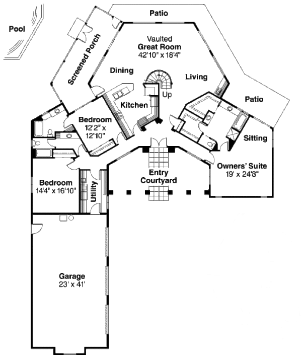 House Plan Design - Traditional Floor Plan - Main Floor Plan #124-648