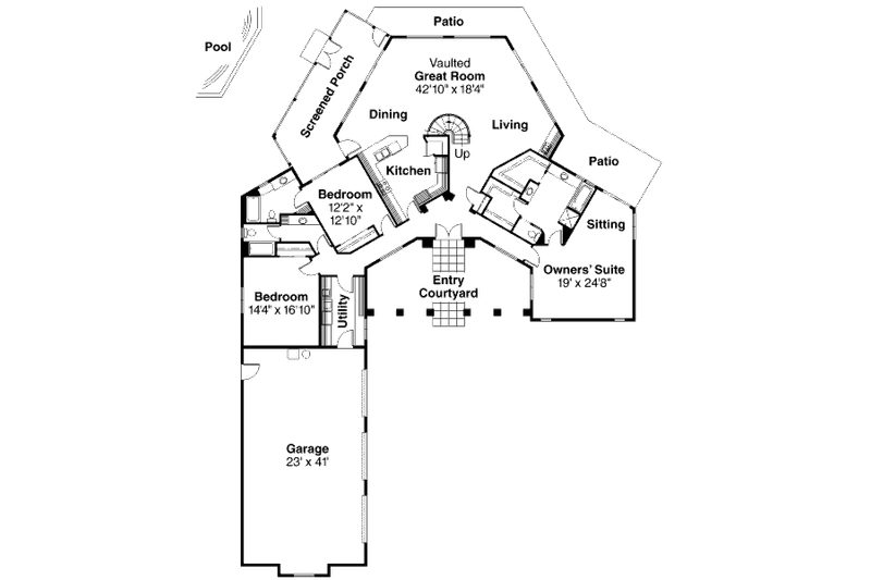 Home Plan - Floor Plan - Main Floor for Traditional House Plan #124-648 - 3 bed, 3 bath