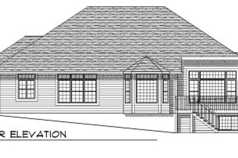 Architectural House Design - Exterior - Rear Elevation for European House Plan #70-763 - 4 bed, 3 bath