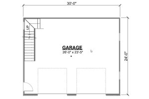 Floor Plan - Main Floor for Craftsman House Plan #1064-50, 0 bath