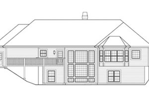 Exterior - Rear Elevation for Traditional House Plan #57-201 - 4 bed, 2.5 bath
