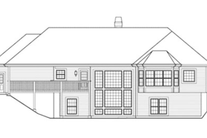 Home Plan - Exterior - Rear Elevation for Traditional House Plan #57-201 - 4 bed, 2.5 bath