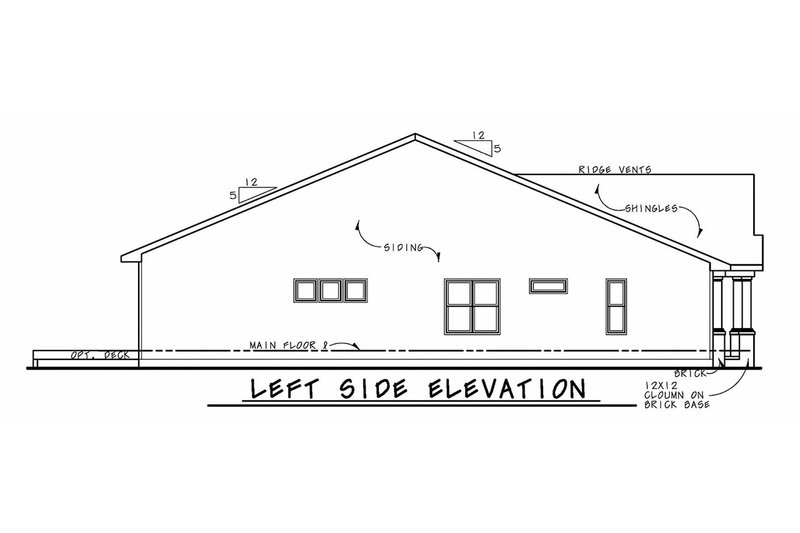 House Plan Design - Left Side Elevation