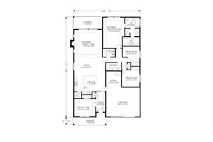 Floor Plan - Main Floor for Craftsman House Plan #53-747 - 4 bed, 2 bath