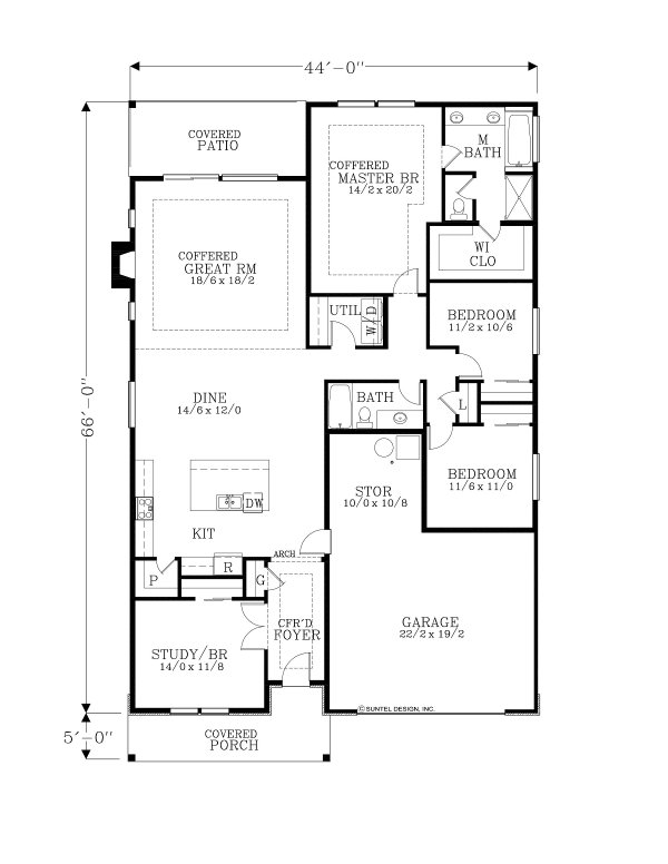 Craftsman Floor Plan - Main Floor Plan #53-747