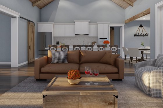 Interior - Family Room 1 for Farmhouse House Plan #923-368 - 4 bed, 3 bath