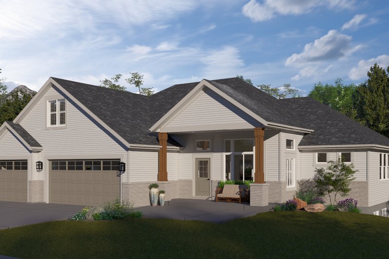 Architectural House Design - Exterior - Front Elevation 3 for Farmhouse House Plan #1060-247 - 3 bed, 3.5 bath
