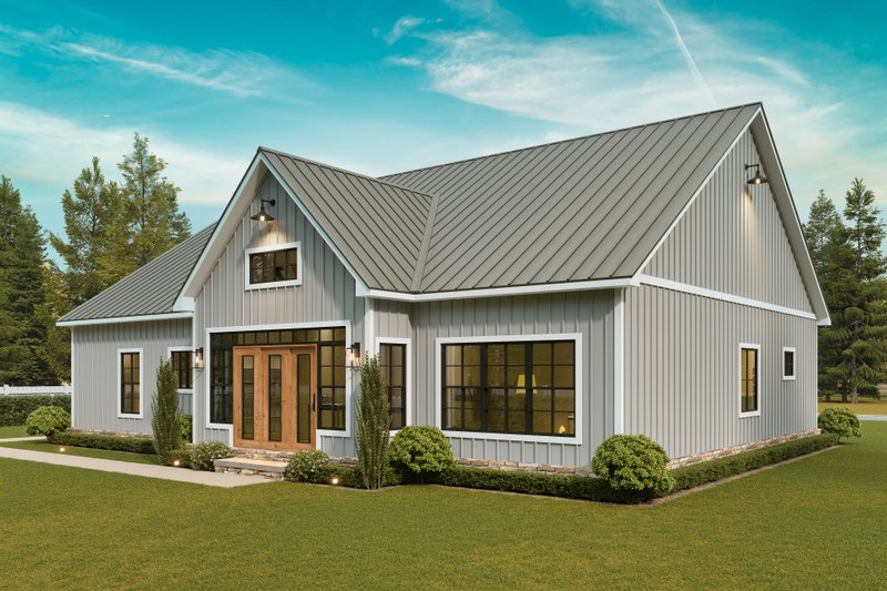 House Blueprint - Exterior - Rear Elevation 1 for Farmhouse House Plan #54-681 - 3 bed, 3 bath