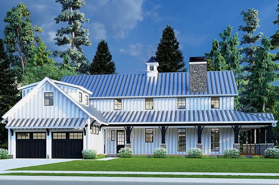 Exterior - Other Elevation 2 for Country House Plan #923-231 - 3 bed, 4 bath