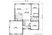 European Style House Plan - 2 Beds 1 Baths 1340 Sq/Ft Plan #138-310 
