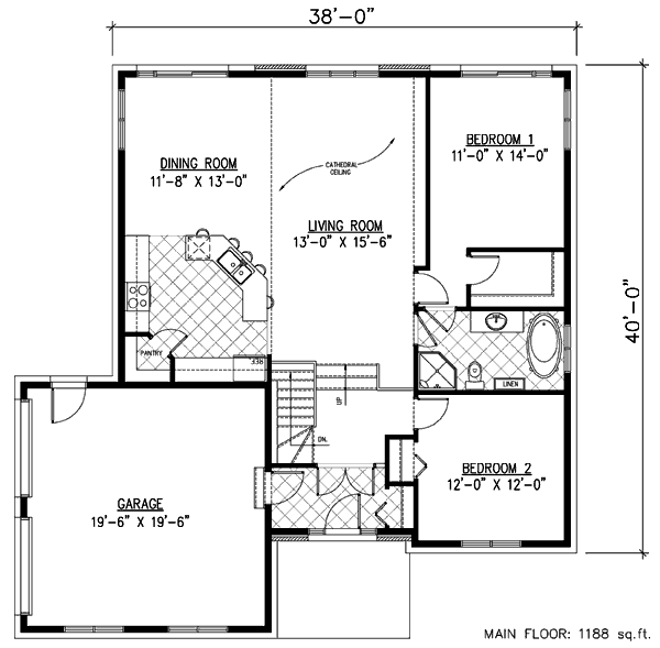 European Floor Plan - Main Floor Plan #138-310